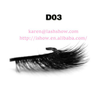 2015 hot sale pure handmade 3D synthetic lash soft hair super natural
