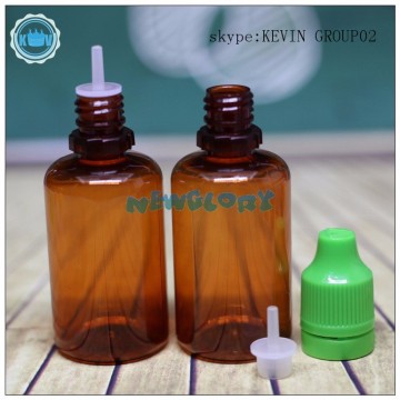 2016 New Arrival 30ml amber pet plastic dropper essential oil bottles for personal care