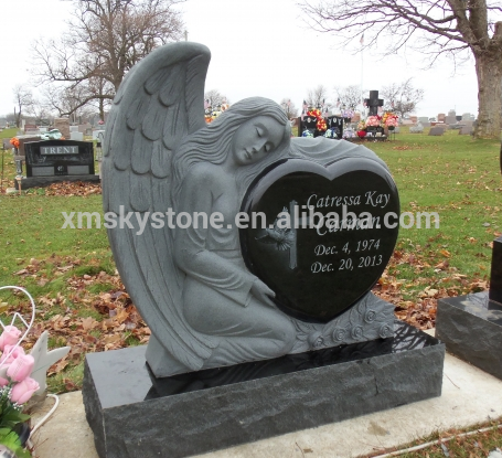 Angel Heart Single Unique Headstone -226