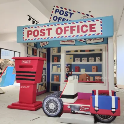 Custom Post Office-Themed Children's Role Play House for Indoor Playgrounds