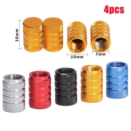4pcs Aluminium Alloy Dustproof Tube Truck Car Bicycle Valve Caps Tyre Air Caps Valve Cover Car Wheel Tire Valves