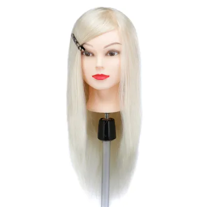 Beauty School student learn Equipments Silky Straight 100% Human Hair Mannequin Training Head