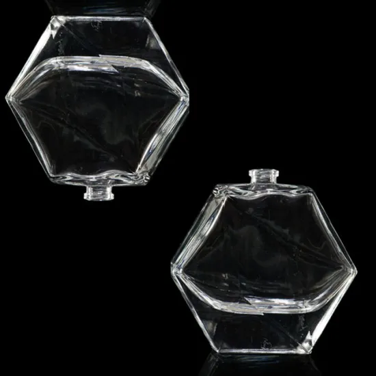 Custom Design 100ml Hexagon Clear Bottle Perfume Glass