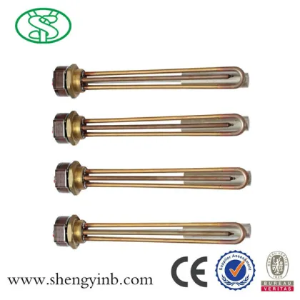 double safety electric power water heater tube with anode carrier
