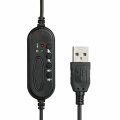 Tai nghe âm thanh nổi 3,5mm &amp; USB có dây với micrô cho máy tính xách tay