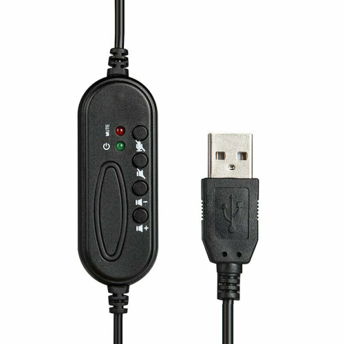 Headset stereo 3.5mm &amp; USB Wired dengan mikrofon untuk laptop