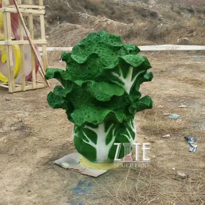 Garden large vegetable statue resin fiberglass chinese cabbage sculpture