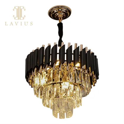 European Elegant Living Room K9 Crystal Pendant Lamp