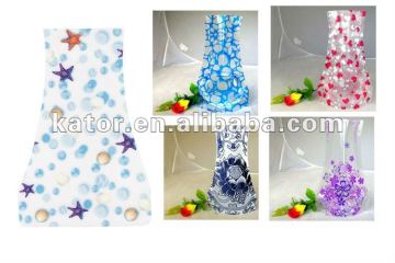 Clear plastic vase