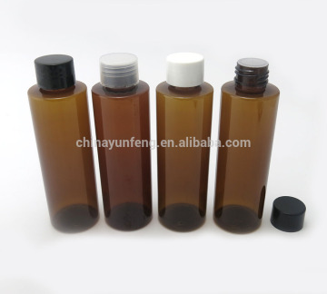 Wholesale 150ML amber plastic hair essence bottle with screw cap