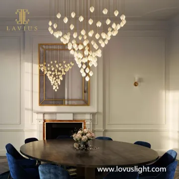 Petal custom decorative chandeliers Hotel banquet hall reception hall decorative chandeliers Villa living room modern chandelier