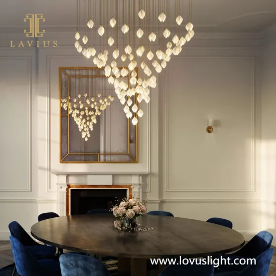 Petal custom decorative chandeliers Hotel banquet hall reception hall decorative chandeliers Villa living room modern chandelier