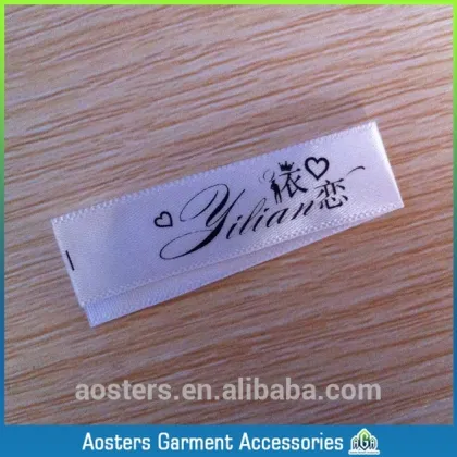 design clothing make silk size printed labels