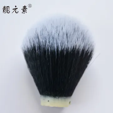 Synthetic hair shaving brush knots