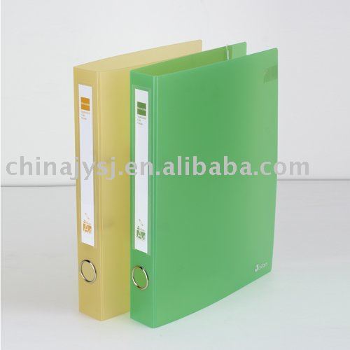 Translucent PP ring binder with company logo printing