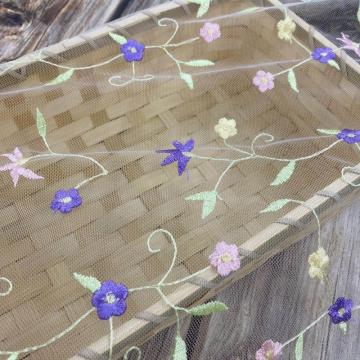 Lifeful Multicolor Flower Embrodery Fabric For Kid Dress