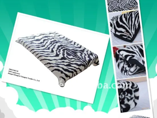 100% polyester animal printed blanket
