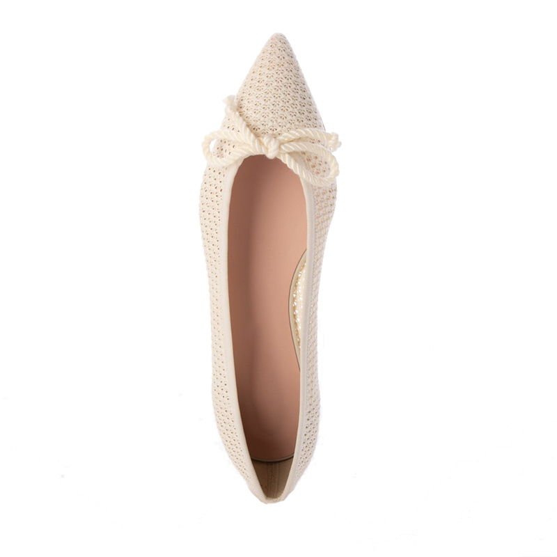 Trendy Open Toe Bow Flat Shoes For Women