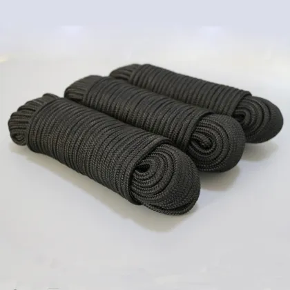 8 mm Black Nylon Diamond Braided Rope/Cord