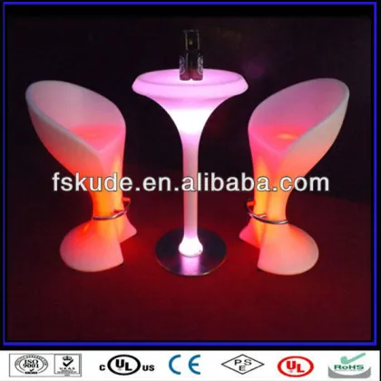 LED Luminous Bar Furniture Bar Chair Table,bar high table and chair