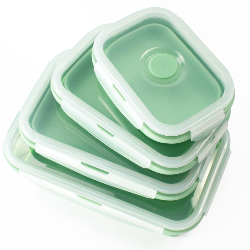 Collapsible microwave silicone bento lunch box