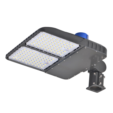 US Stock 240W LED Shoebox Street Light with Photocell Sensor 100-277VAC MWCT All in 1 Lamp
