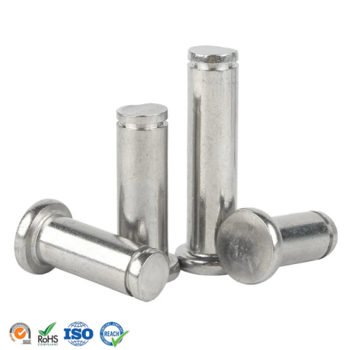 Pino de cabeça plana com fenda com clipe E