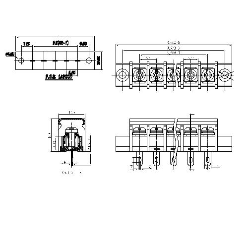 AT848-9.5XXX-HM Barrier Terminal Block Pitch9.5mm 