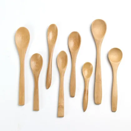 Bamboo Facial Spoon - 13 cm Cosmetic Tool for Honey, Tea, and Cosmetics