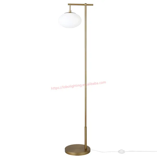 White Glass Ball Floor Lamp with Iron Base for Bedroom and Living Room Decor