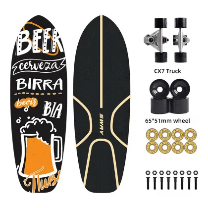 7 Ply Canadian Northeast Maple Land Surf Skateboard