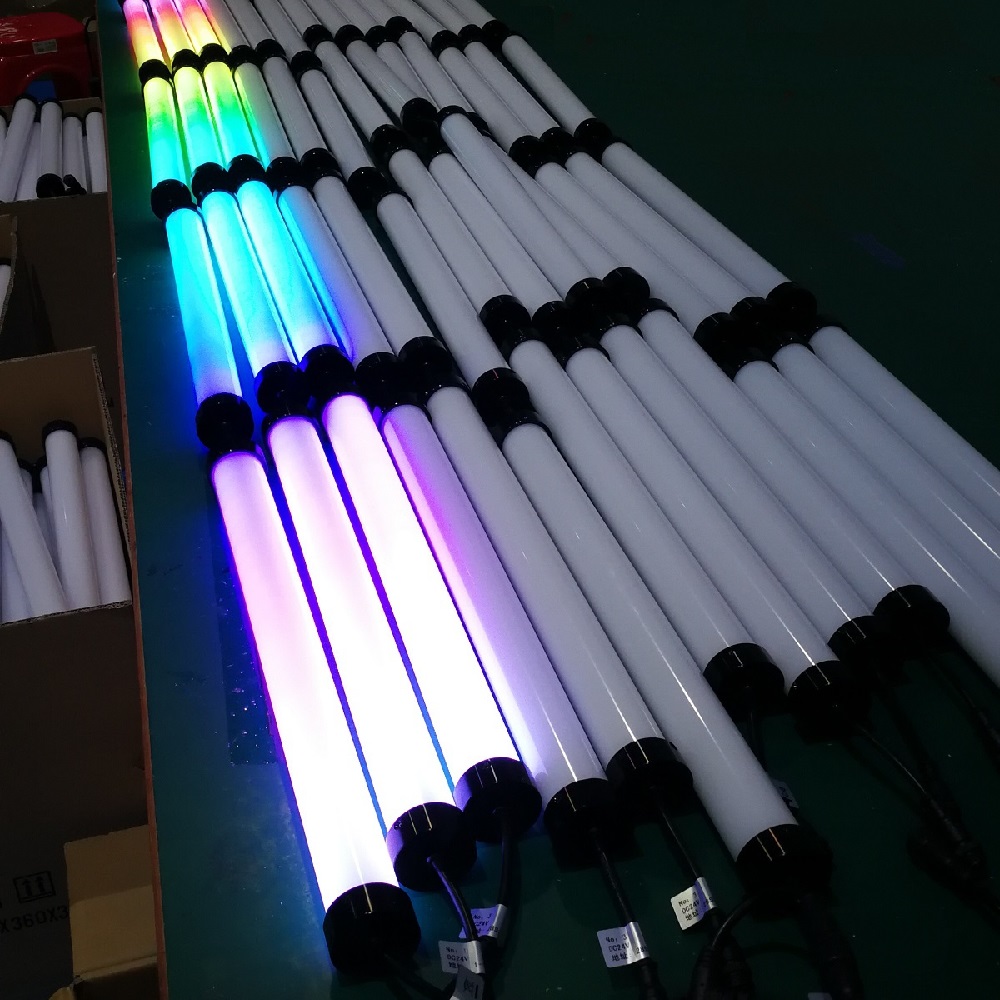 Kleurige digitale rgb pixel led tube ljocht