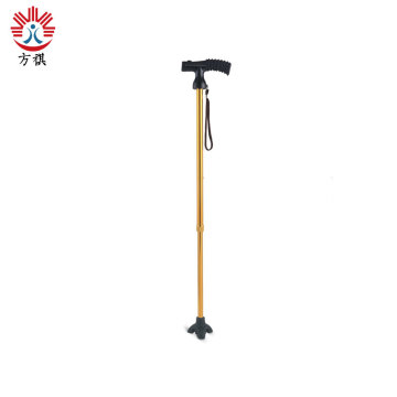 Aluminum alloy yellow lightweight walking stick