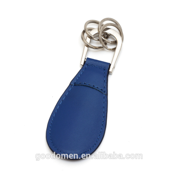 multiple rings leather metal keychain,animal leather keychains,custom leather keychain