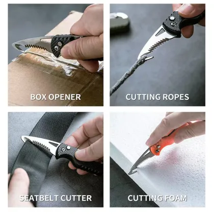 EDC Outdoor Fishing Hunting Mini Folding Knife Keychain