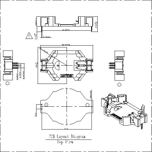 Coin Cell Holders FOR CR2032H BT-S-SN-R-CR2032H