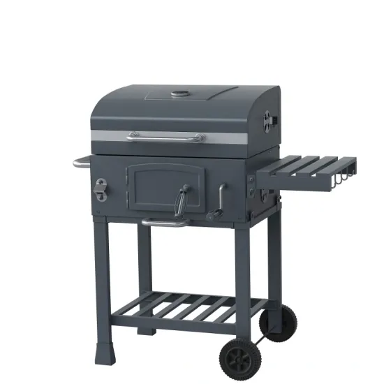 Good Price Portable Charcoal Grill with Handle and Side Shelf