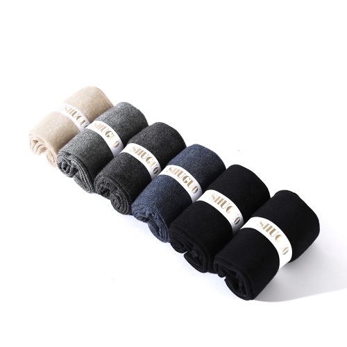 Knitted mix color winter business socks for men