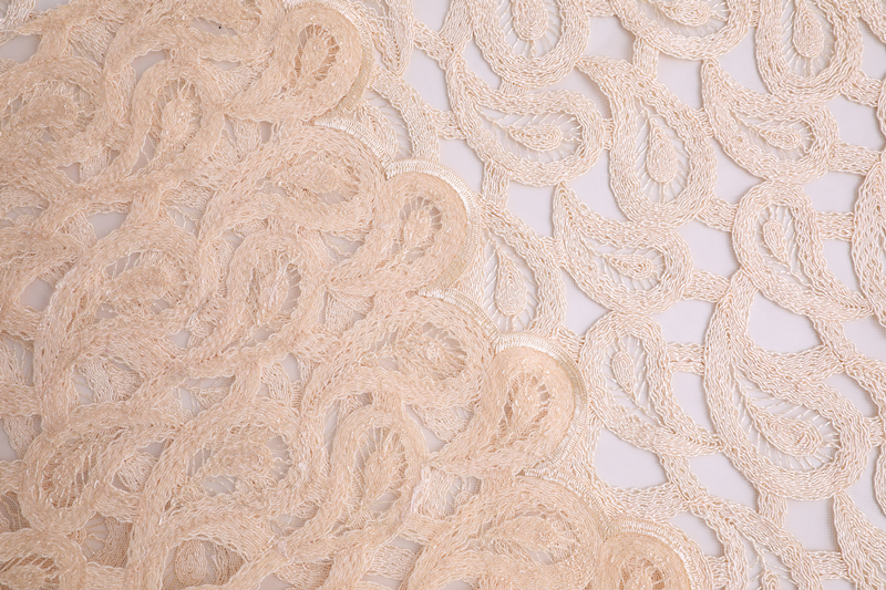 Polyester Cord Embroidery Fabric