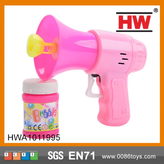 14CM Friction bubble horn toy soap bubble water gun