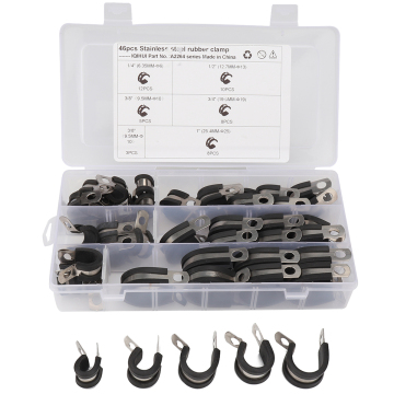 BAJUTU 46pcs Rubber Cushion Stainless Steel Cable Clamp Wholesale Price for Auto Industrial Home DIY – Ebay, Wish Hot Seller