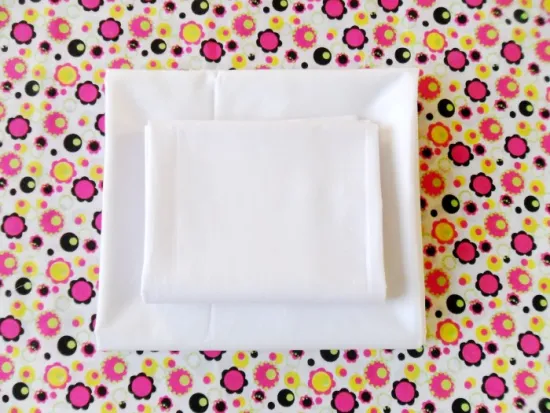 Bleached white polyester and cotton fabric 133x72