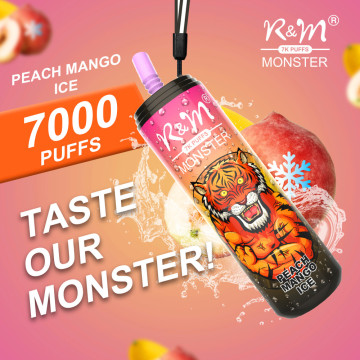 R &amp; M Monster는 7000 퍼프 일회용 vape를 쳤다