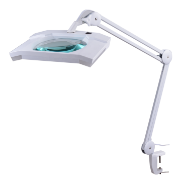 Intbright 7.5"x6.2" 3 Diopter LED Magnifier Lamp with Clamp
