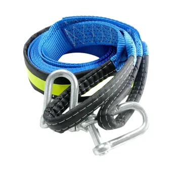 5M 8 Ton Steel Wire Tow Cable Strap Towing Rope with Hooks for Car, Motor, and Tractor Emergency Recovery