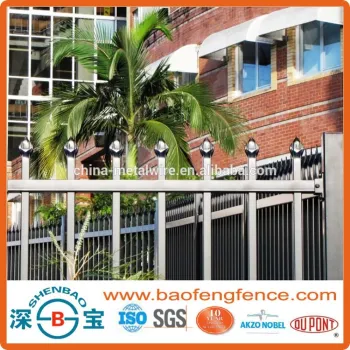 1200 High Security Flat Top Black Aluminum Picket Fence Panel For USA CA AU NZ Market (Factory & Exporter)