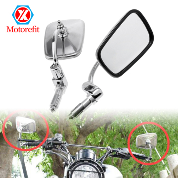Stainless Steel 7/8" Handlebar End Mirrors for Motorcycles and ATV