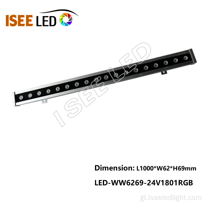 Lavadora de parede LED de alta potencia DMX RGB de alta potencia