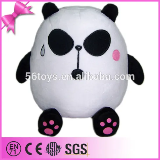 custom China soft stuffed giant cute fat panda plush toy