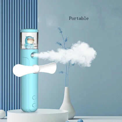 Portable Hydrating Spray Mist Fan: Summer Automatic Cooling Humidifier